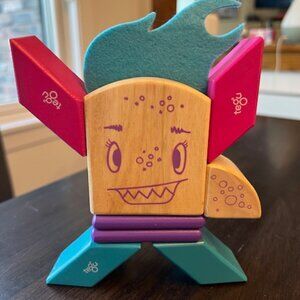 Tegu Finklebear Magnetic Wooden Blocks Sticky Monsters (Discontinued)